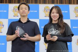 7/21 デイリースポーツ杯争奪男女Ｗ優勝戦 男子優勝 ①藤田浩人選手(佐賀支部) ／女子優勝 ④實森美祐選手(広島支部)