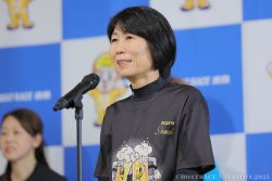 女子優勝戦出場選手公開インタビューの様子