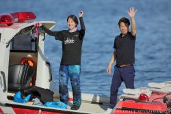 ウイニングランは12Ｒ終了後に藤田選手と實森選手一緒に♪