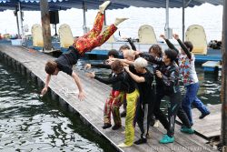 中山選手 記念の水神祭