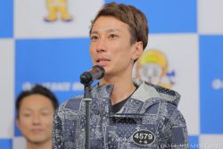 優勝戦出場選手公開インタビューの様子