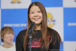 優勝戦出場選手公開インタビューの様子