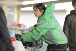 レース後の中西選手