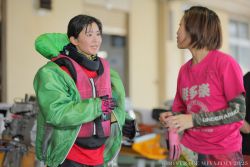 レース後の池田選手