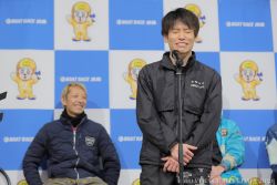 優勝戦出場選手公開インタビューの様子