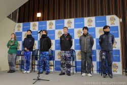 優勝戦出場選手公開インタビューの様子